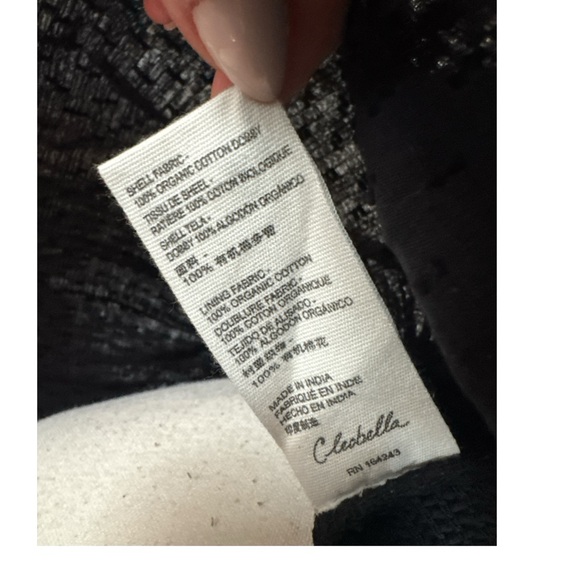 NWT Cleobella Colette Black Ruffle Sleeve Mini Dress Size M Cotton Spring - Picture 10 of 11